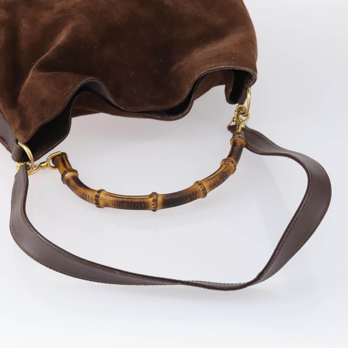 GUCCI Shoulder Bag PVC Suede Leather 5Set Black White Brown Auth bs30297