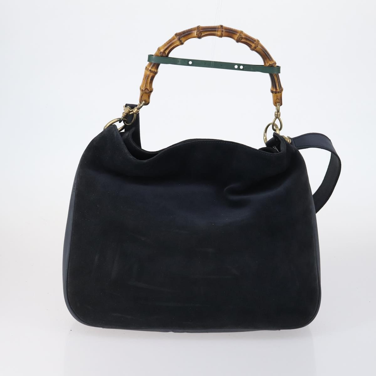 GUCCI Shoulder Bag PVC Suede Leather 5 Set Black White Brown Auth bs30297