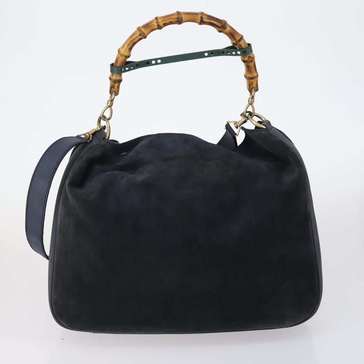 GUCCI Shoulder Bag PVC Suede Leather 5Set Black White Brown Auth bs30297