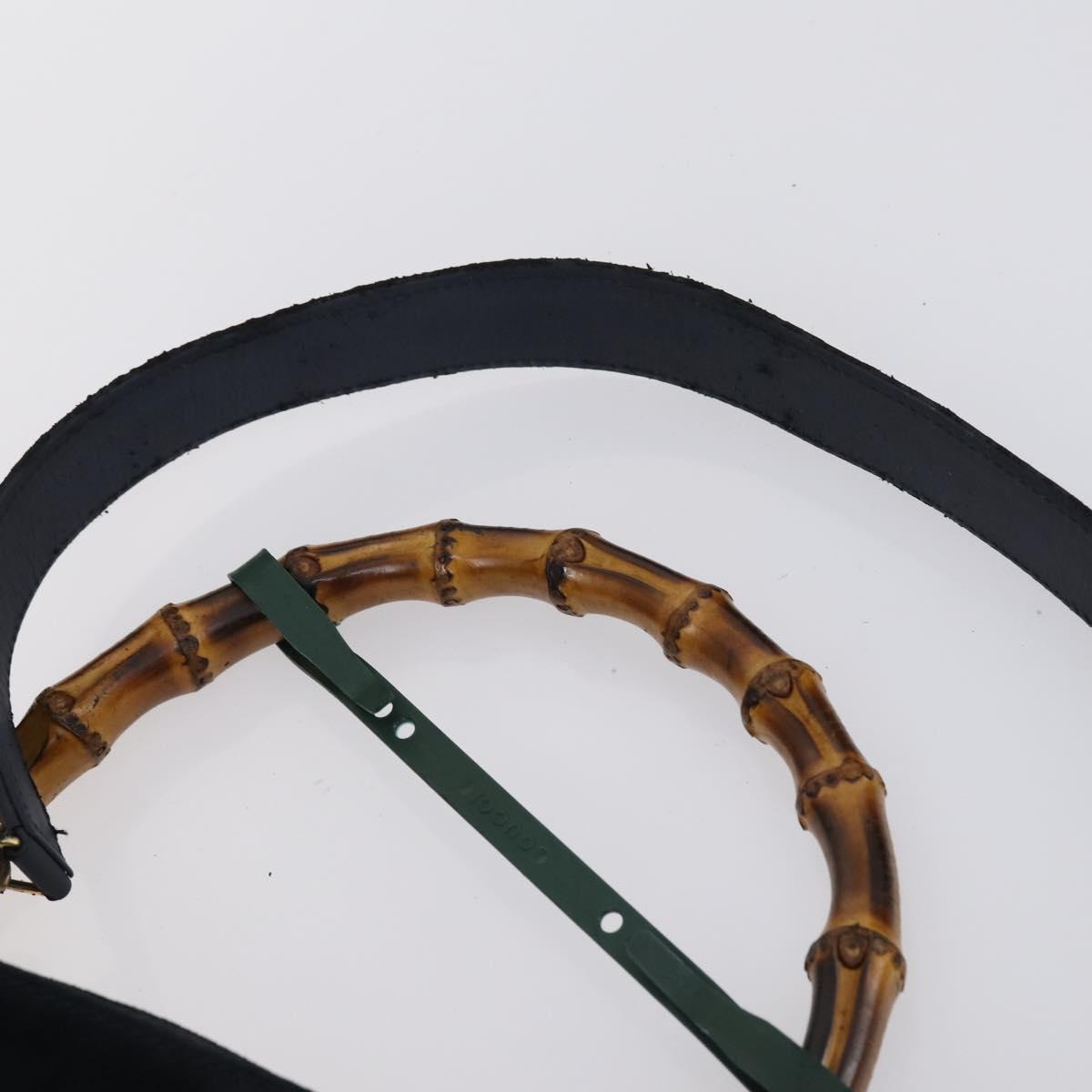 GUCCI Shoulder Bag PVC Suede Leather 5Set Black White Brown Auth bs30297