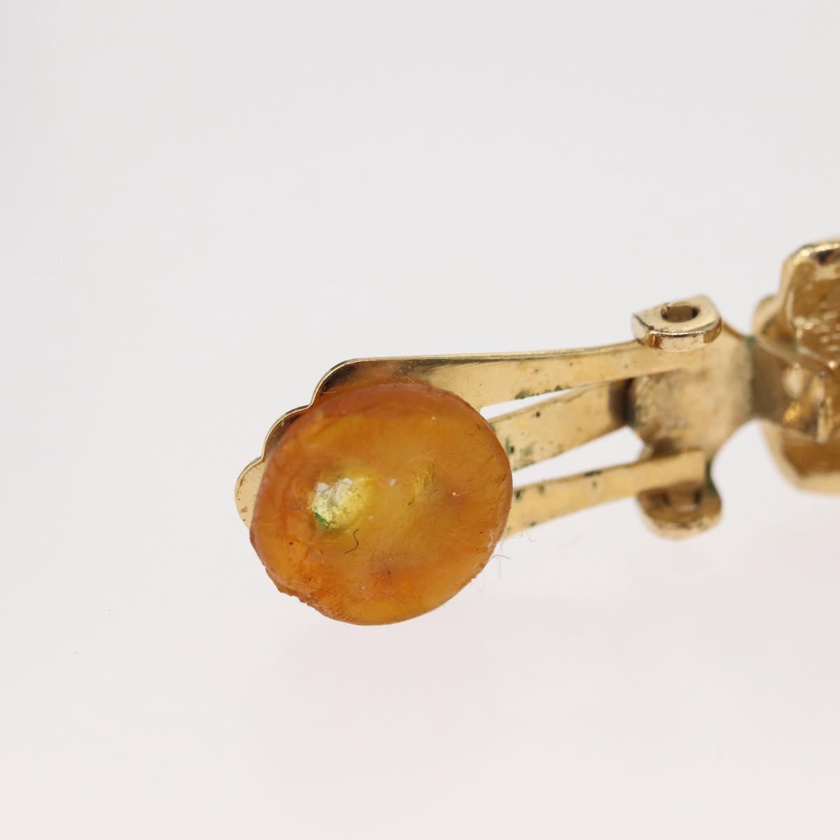 Christian Dior Earring metal Gold Tone Auth bs30303