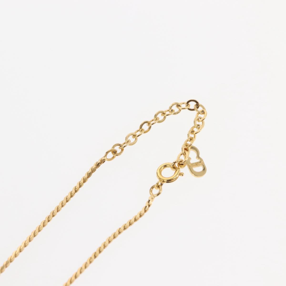 Christian Dior Necklace metal Gold Tone Auth bs30304