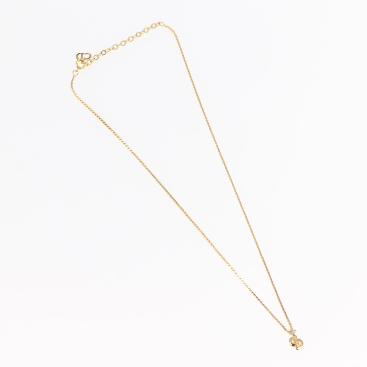 Christian Dior Necklace metal Gold Tone Auth bs30304