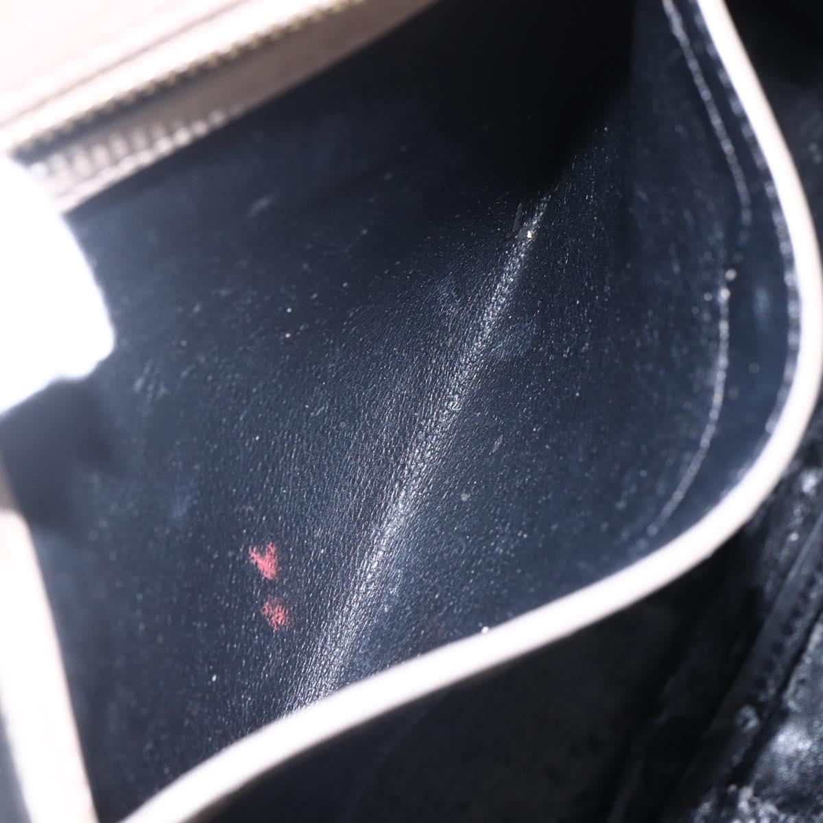 CELINE Trapeze Hand Bag Leather 2way Beige Gold Auth bs30311