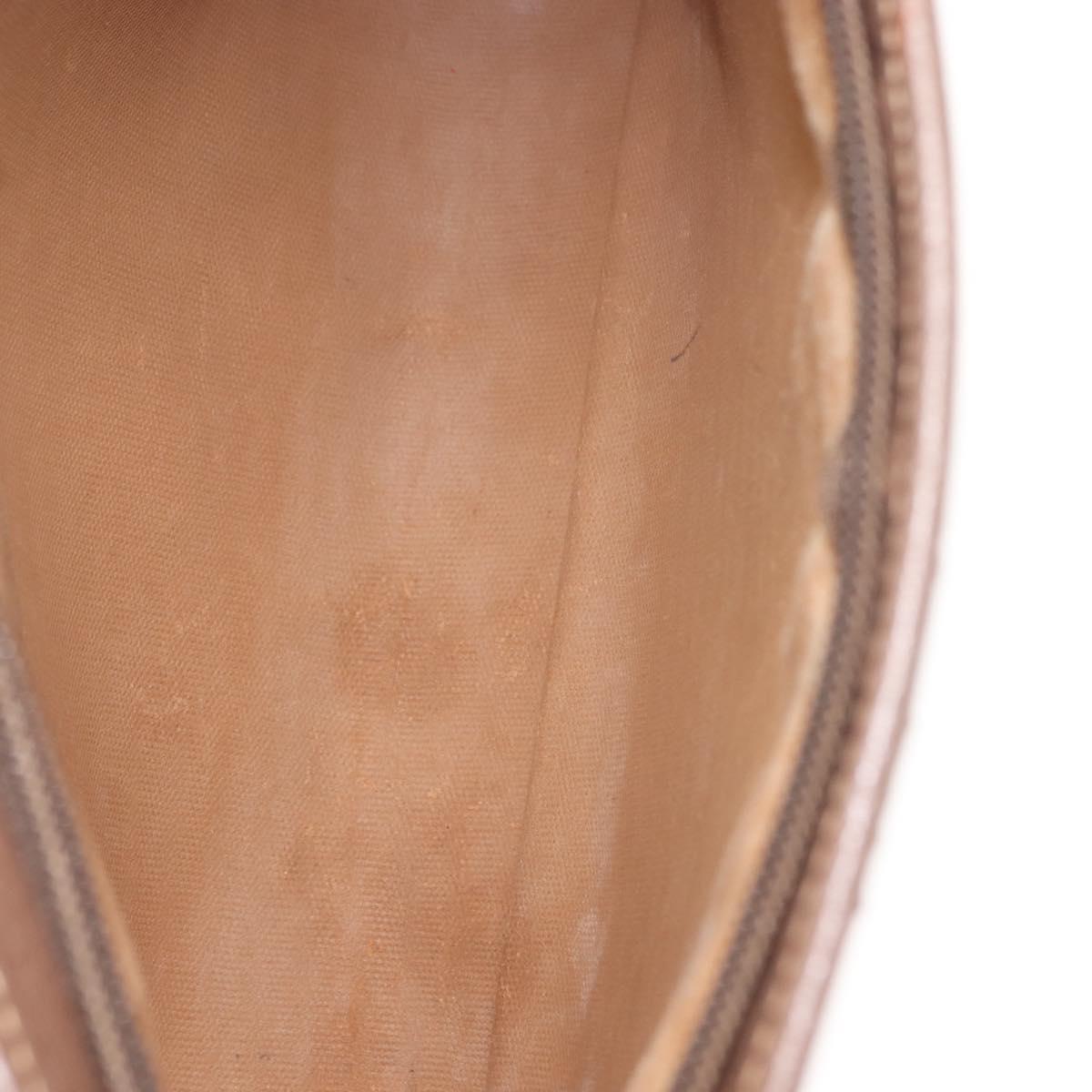 GUCCI GG Supreme Clutch Bag PVC Beige Gold 014 122 6063 Auth bs30320