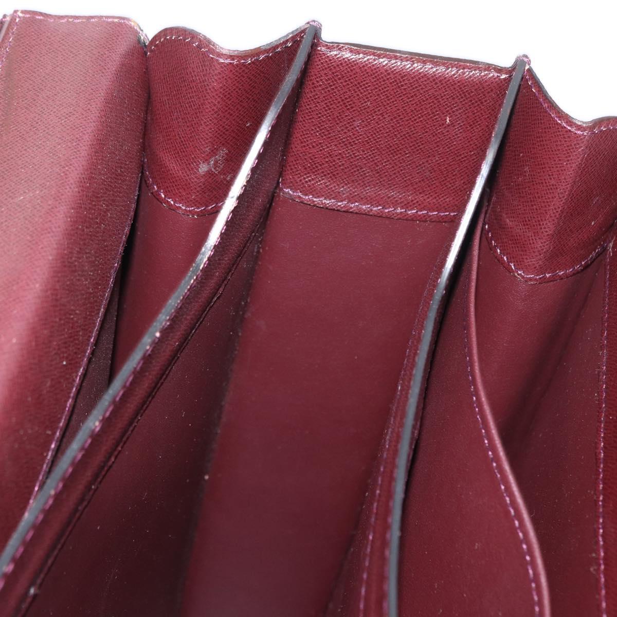 LOUIS VUITTON Taiga Leather Ural Briefcase Acajou M30026 LV Auth bs30328