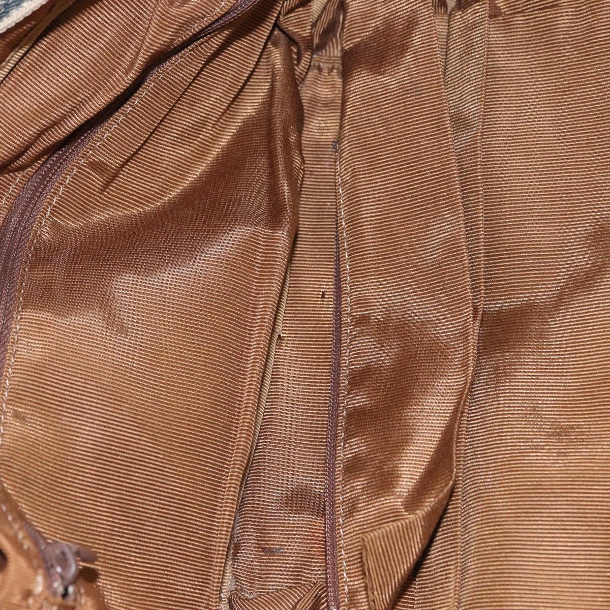 BURBERRY Nova Check Blue Label Hand Bag Denim Blue Auth bs30332