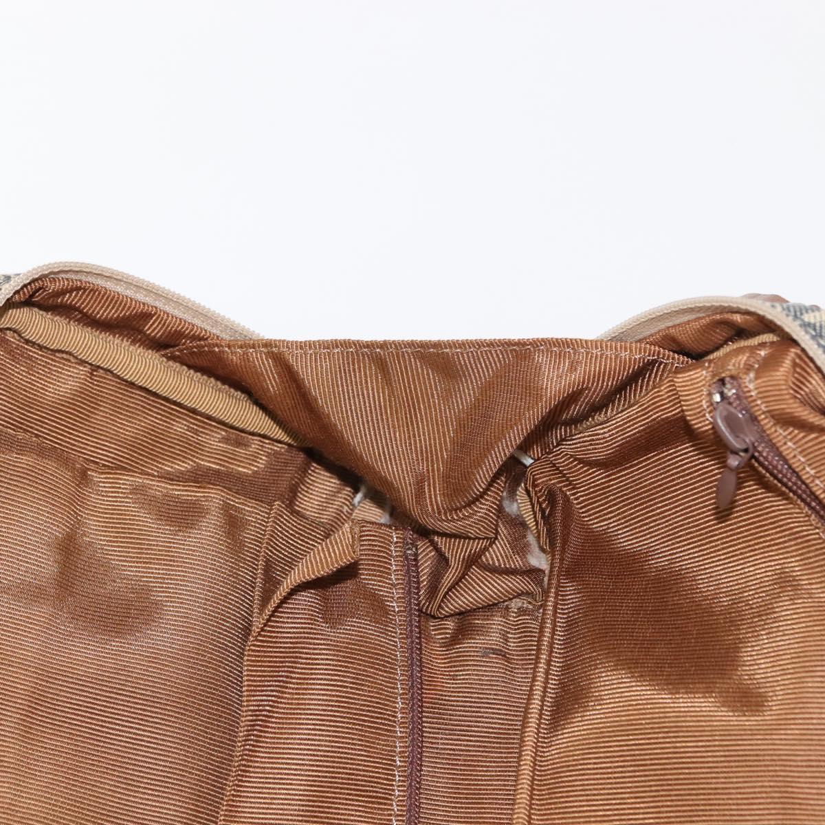 BURBERRY Nova Check Blue Label Hand Bag Denim Blue Auth bs30332