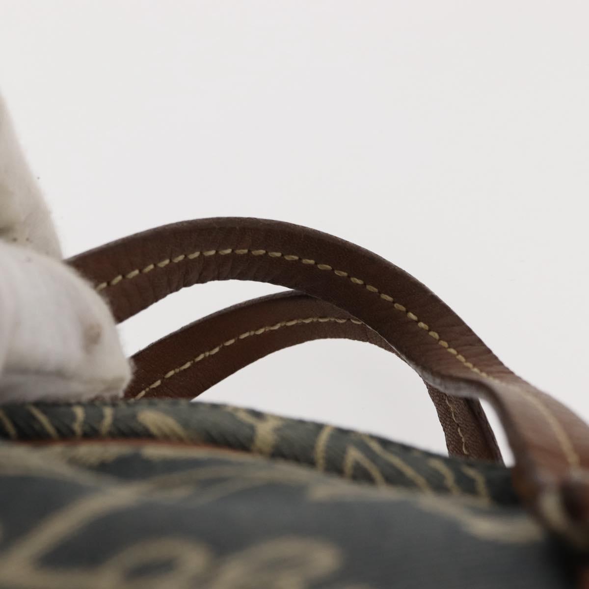 BURBERRY Nova Check Blue Label Hand Bag Denim Blue Auth bs30332