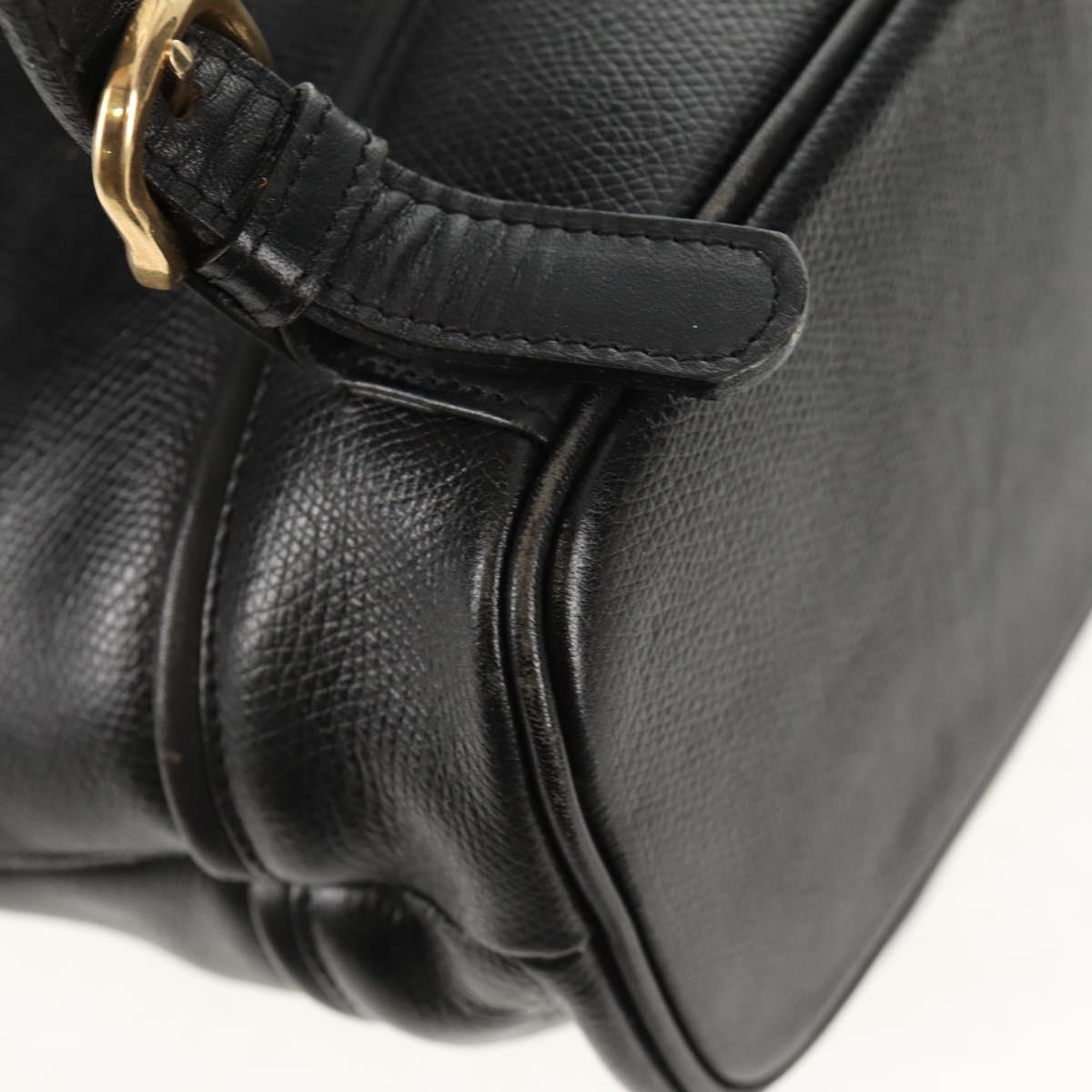 Gianni Versace Sunburst Backpack Leather Black Gold Auth bs30337