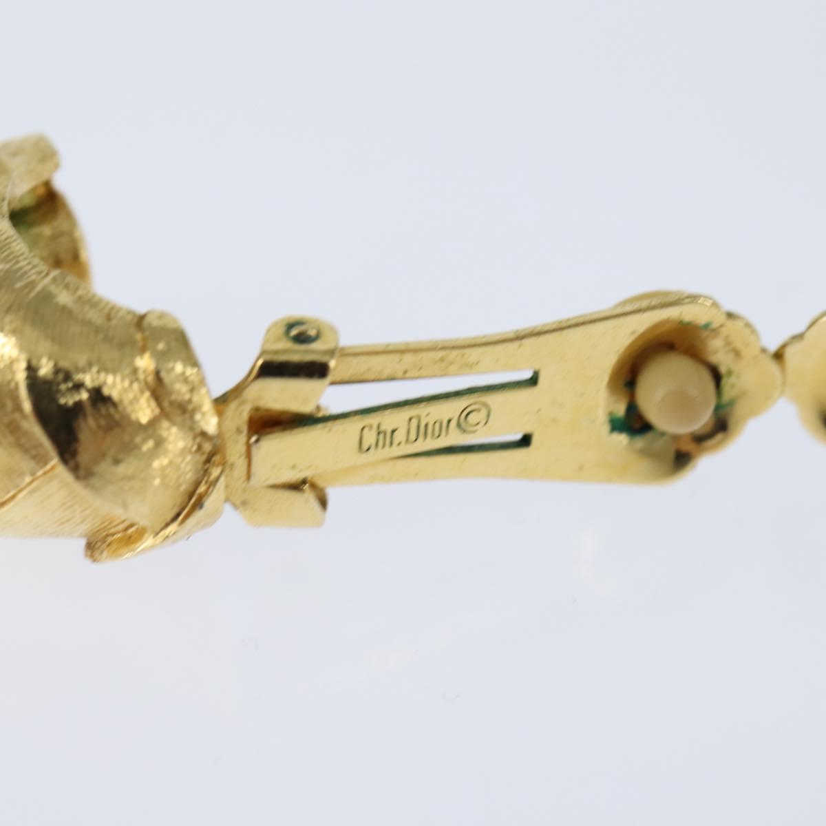 Christian Dior Earring metal Gold Auth bs30345