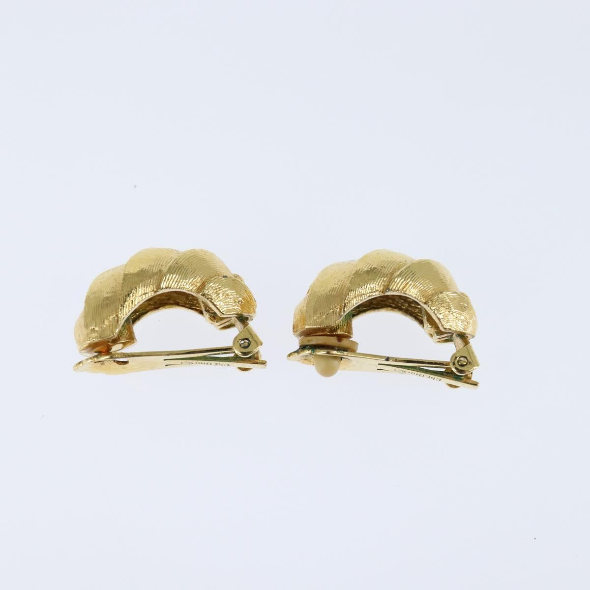 Christian Dior Earring metal Gold Auth bs30345