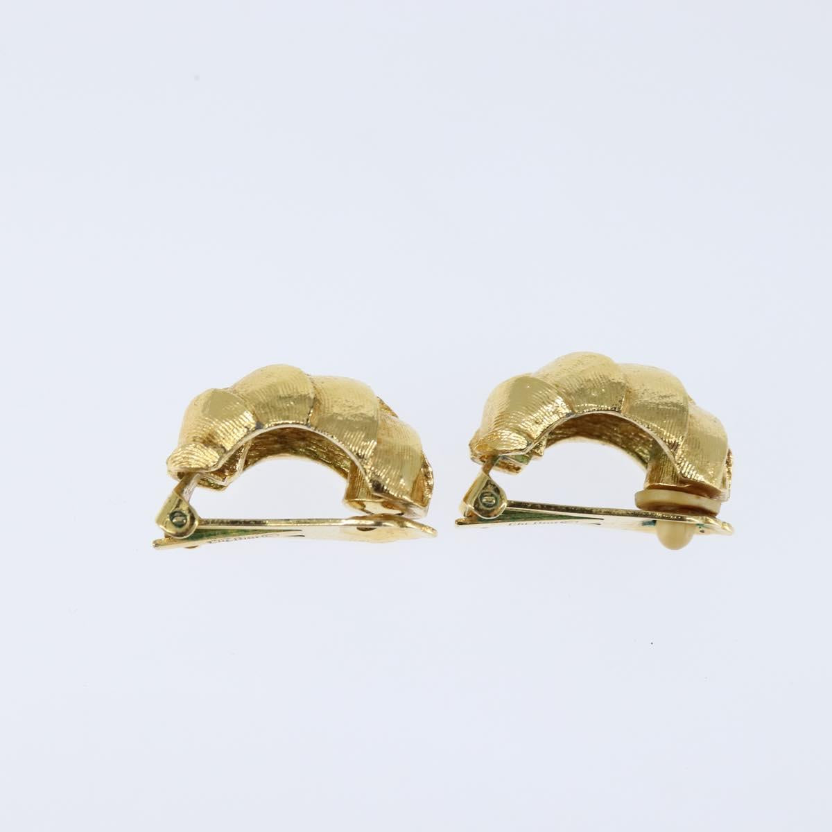 Christian Dior Earring metal Gold Auth bs30345