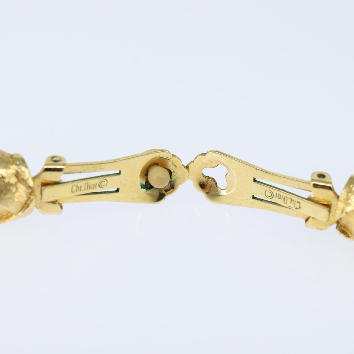 Christian Dior Earring metal Gold Auth bs30345