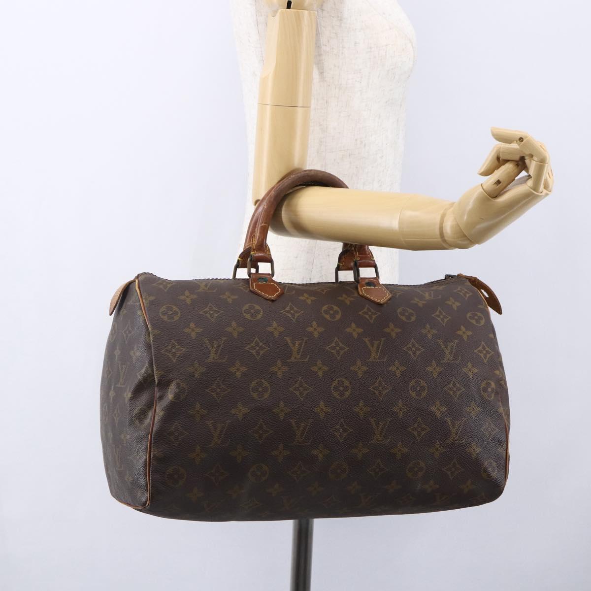 LOUIS VUITTON Monogram Speedy 35 Hand Bag M41524 LV Auth bs30349
