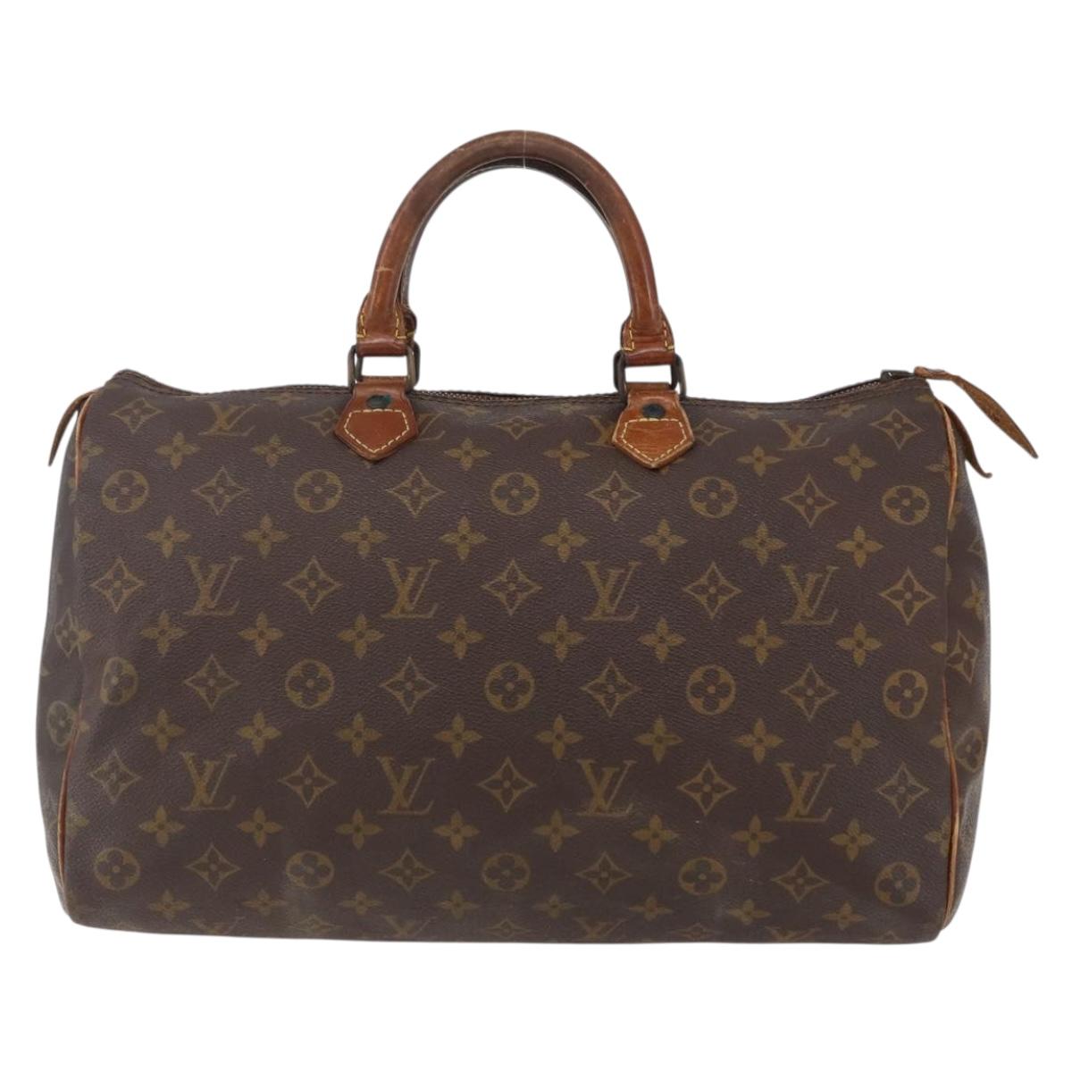 LOUIS VUITTON Monogram Speedy 35 Hand Bag M41524 LV Auth bs30349