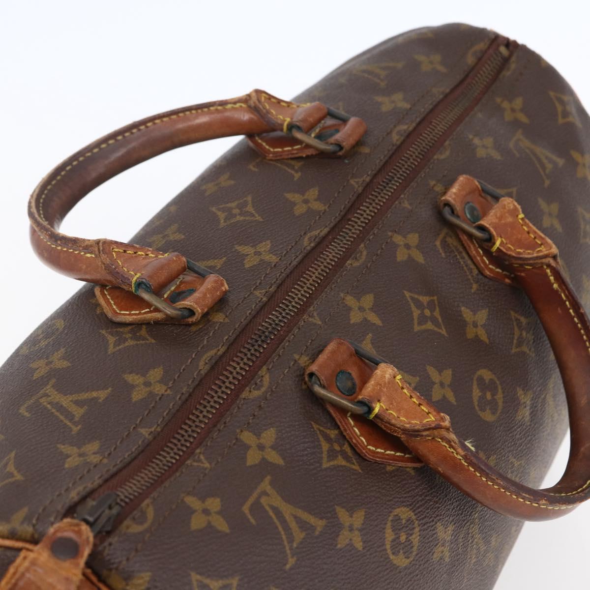LOUIS VUITTON Monogram Speedy 35 Hand Bag M41524 LV Auth bs30349