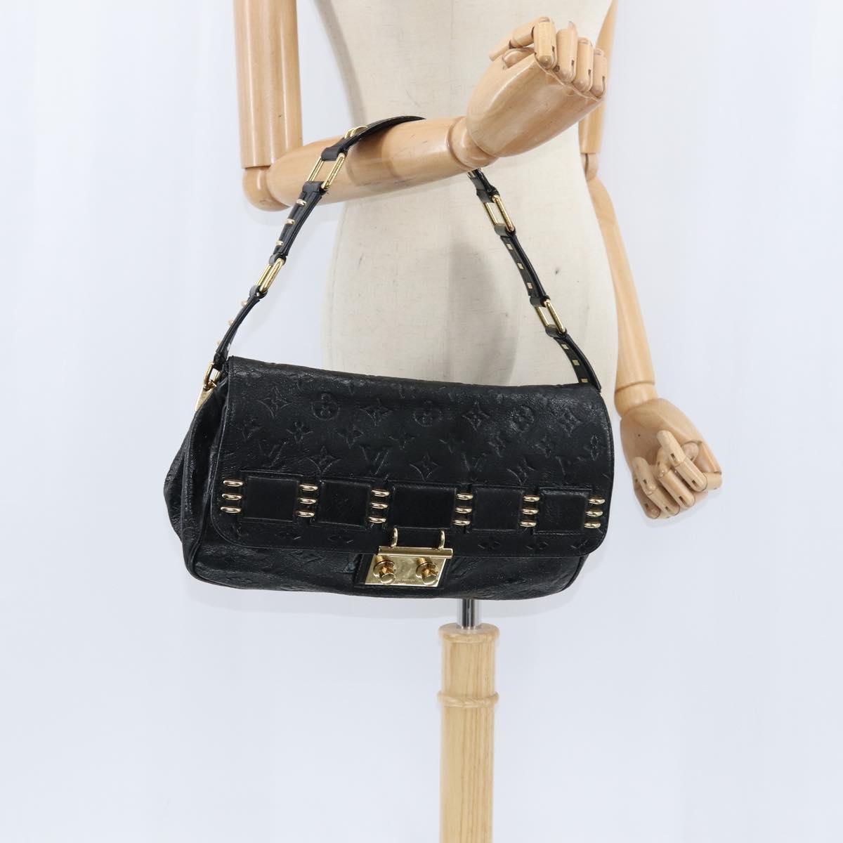 LOUIS VUITTON Monogram Mydia Ruber Shoulder Bag Black M40282 LV Auth bs30352