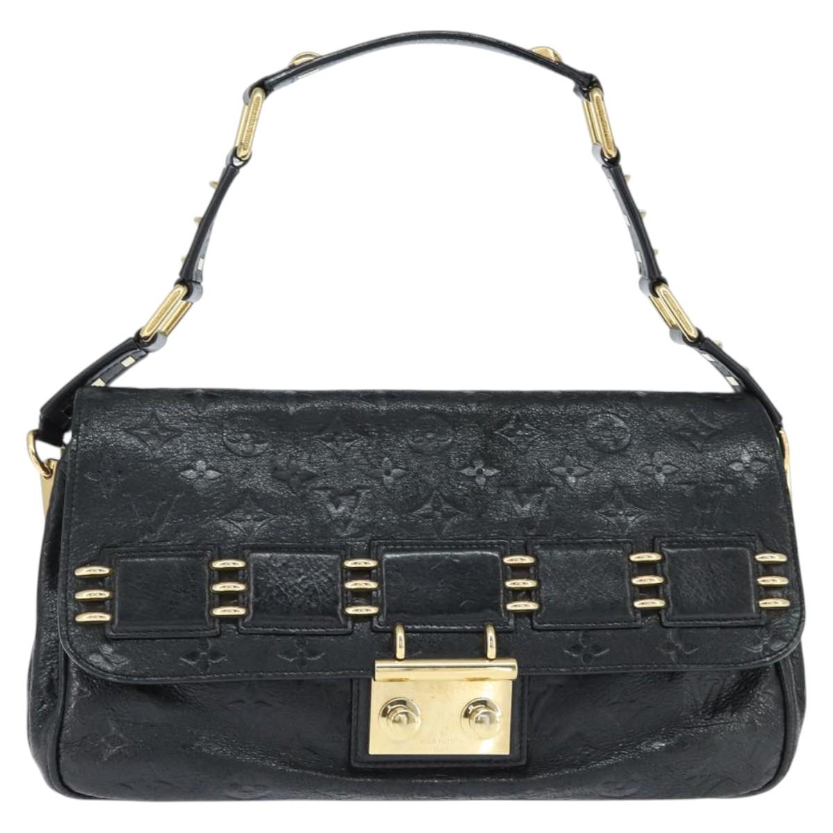 LOUIS VUITTON Monogram Mydia Ruber Shoulder Bag Black M40282 LV Auth bs30352