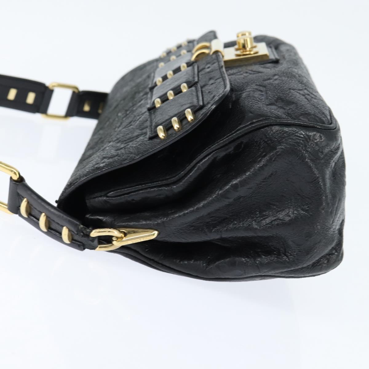 LOUIS VUITTON Monogram Mydia Ruber Shoulder Bag Black M40282 LV Auth bs30352