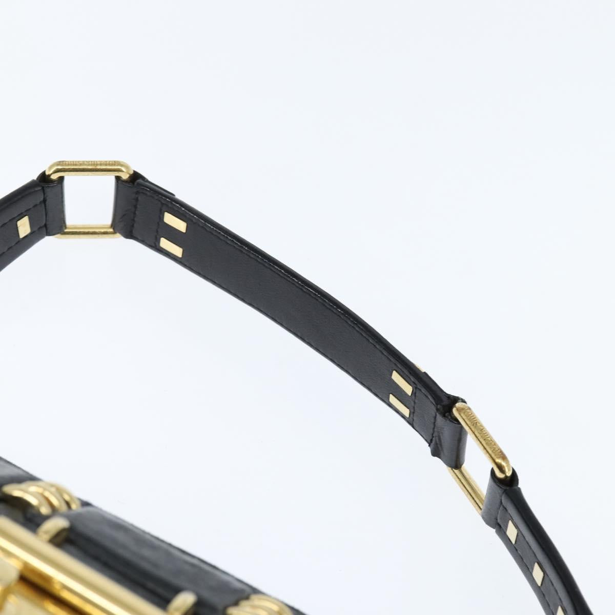 LOUIS VUITTON Monogram Mydia Ruber Shoulder Bag Black M40282 LV Auth bs30352