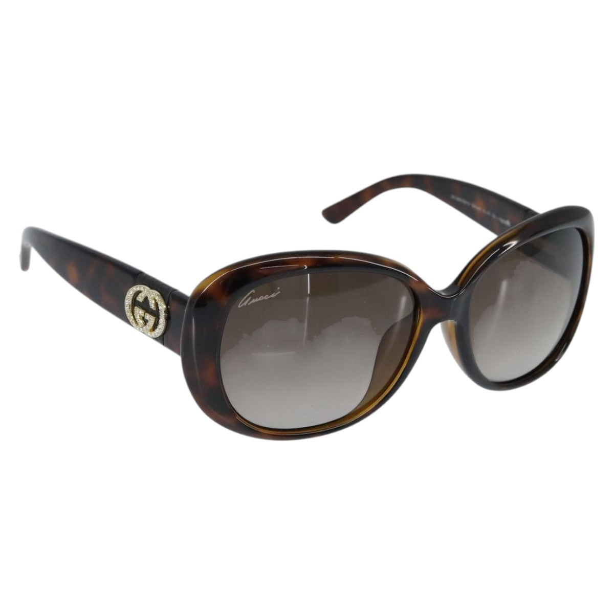 GUCCI Interlocking Sunglasses Brown Auth bs30355
