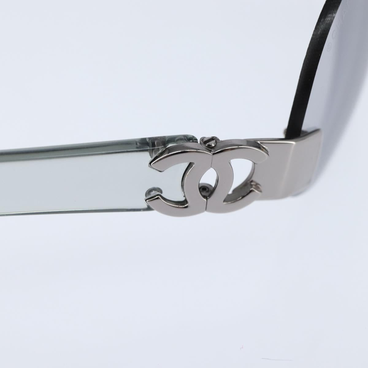 CHANEL COCO Mark Sunglasses plastic Clear CC Auth bs30357