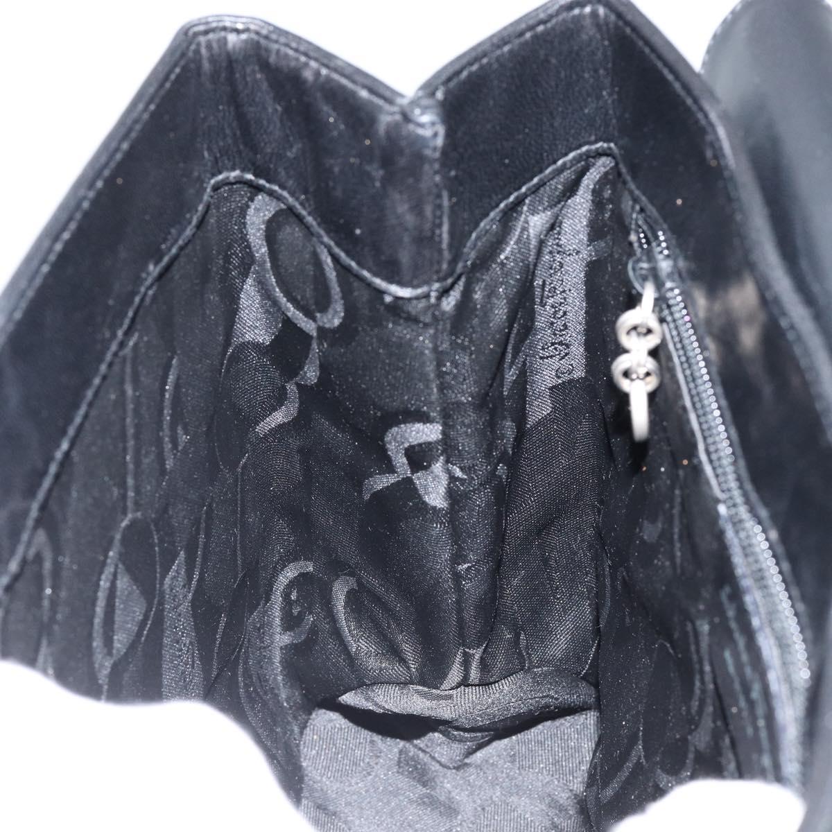 Salvatore Ferragamo Vala Tote Bag Leather Black Silver Auth bs30363