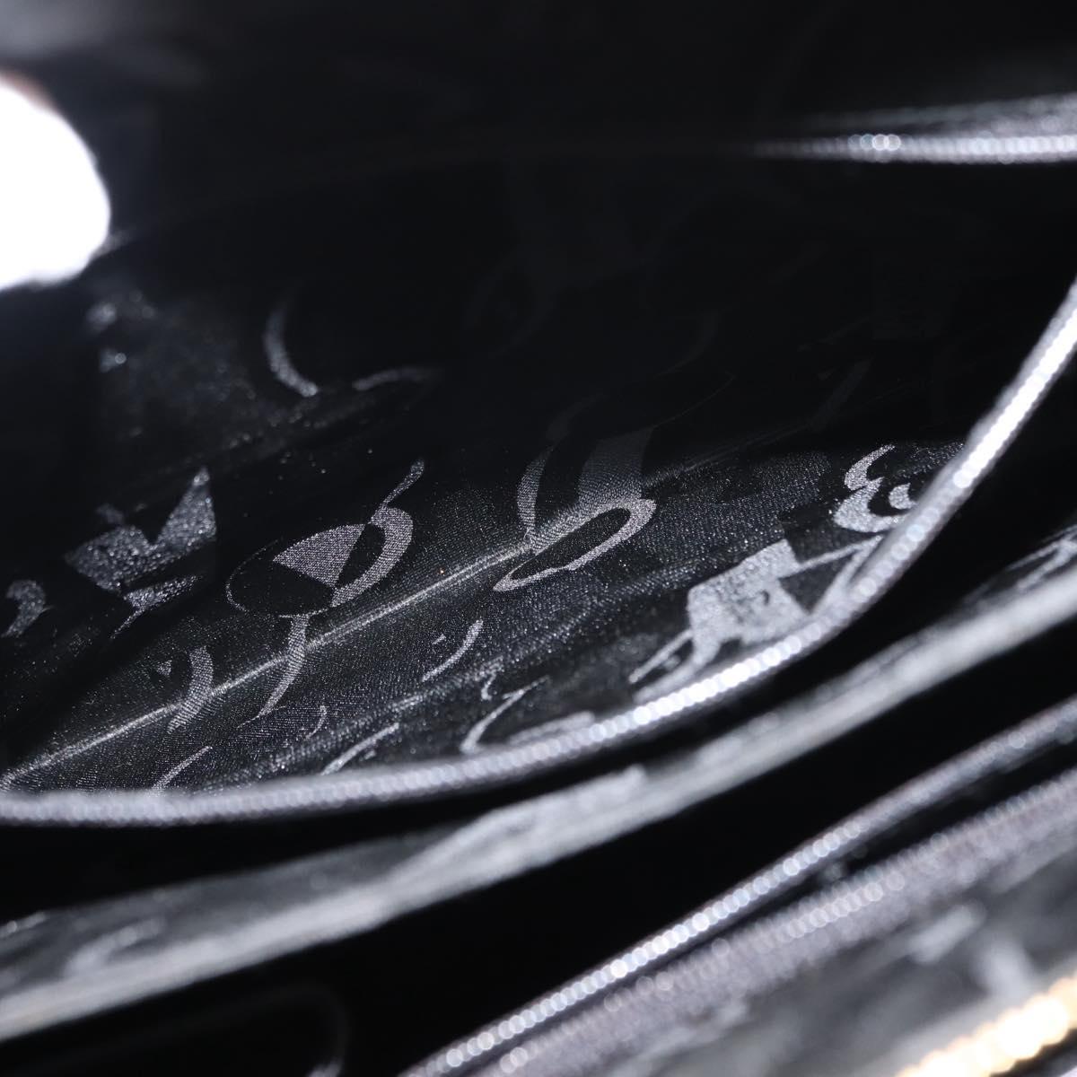 Salvatore Ferragamo Gancini Tote Bag Patent leather Black Gold Auth bs30374