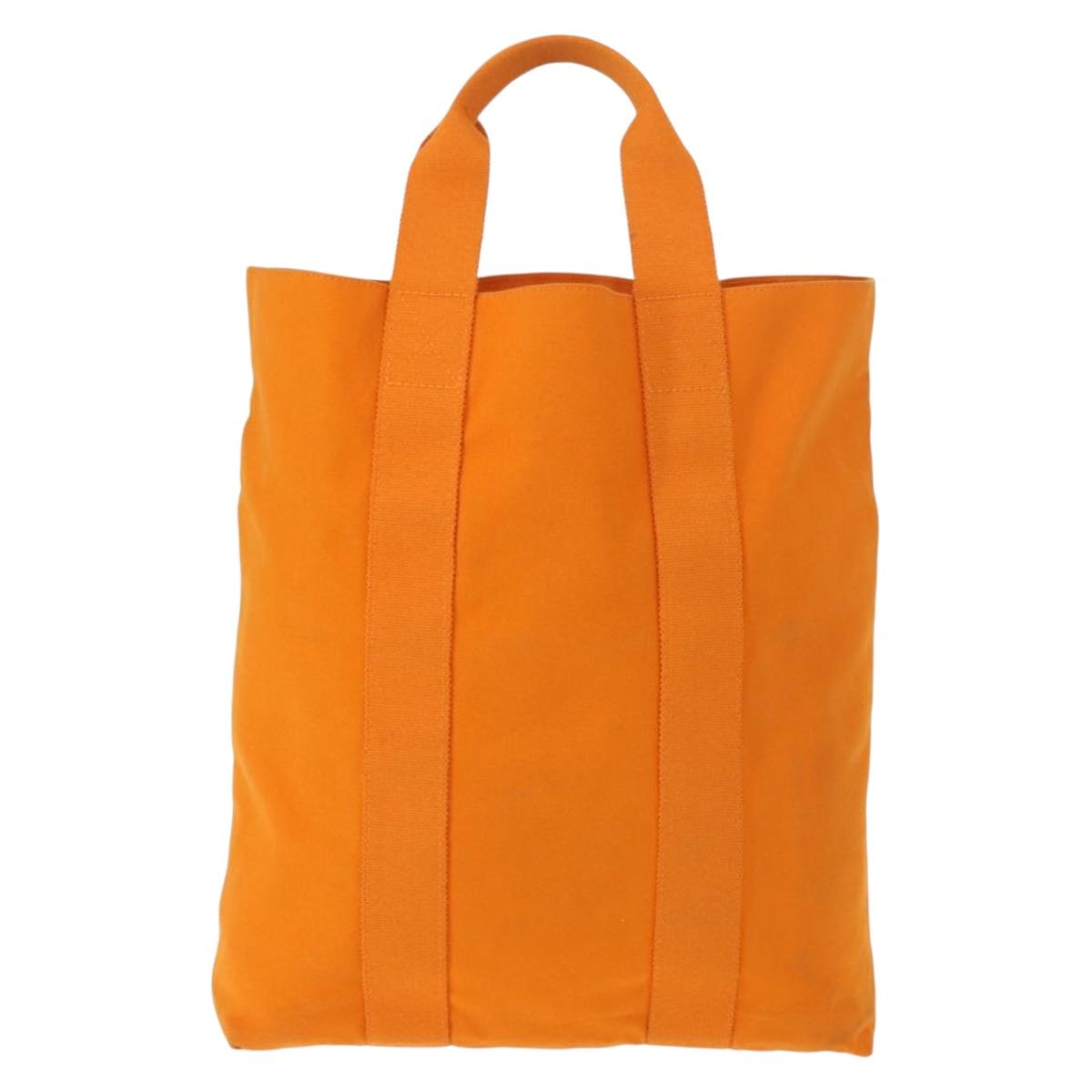 HERMES French Festival Hawaii Exclusive Fourre Tout Cabas Canvas Auth bs30378