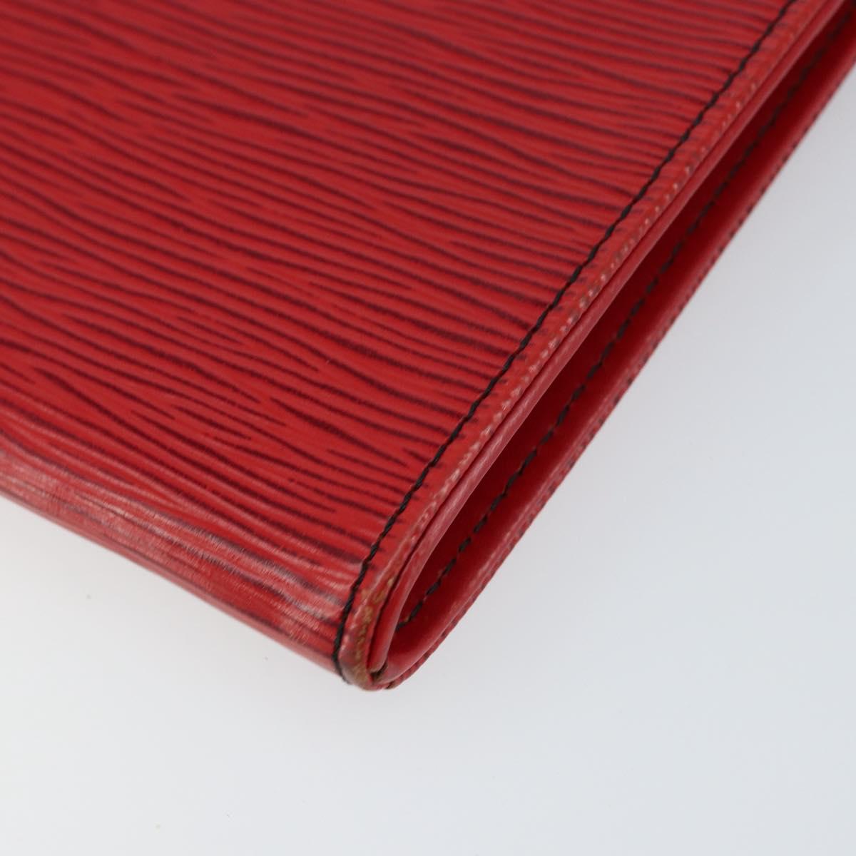 LOUIS VUITTON Epi Jena Clutch Bag Red M52727 LV Auth bs30381
