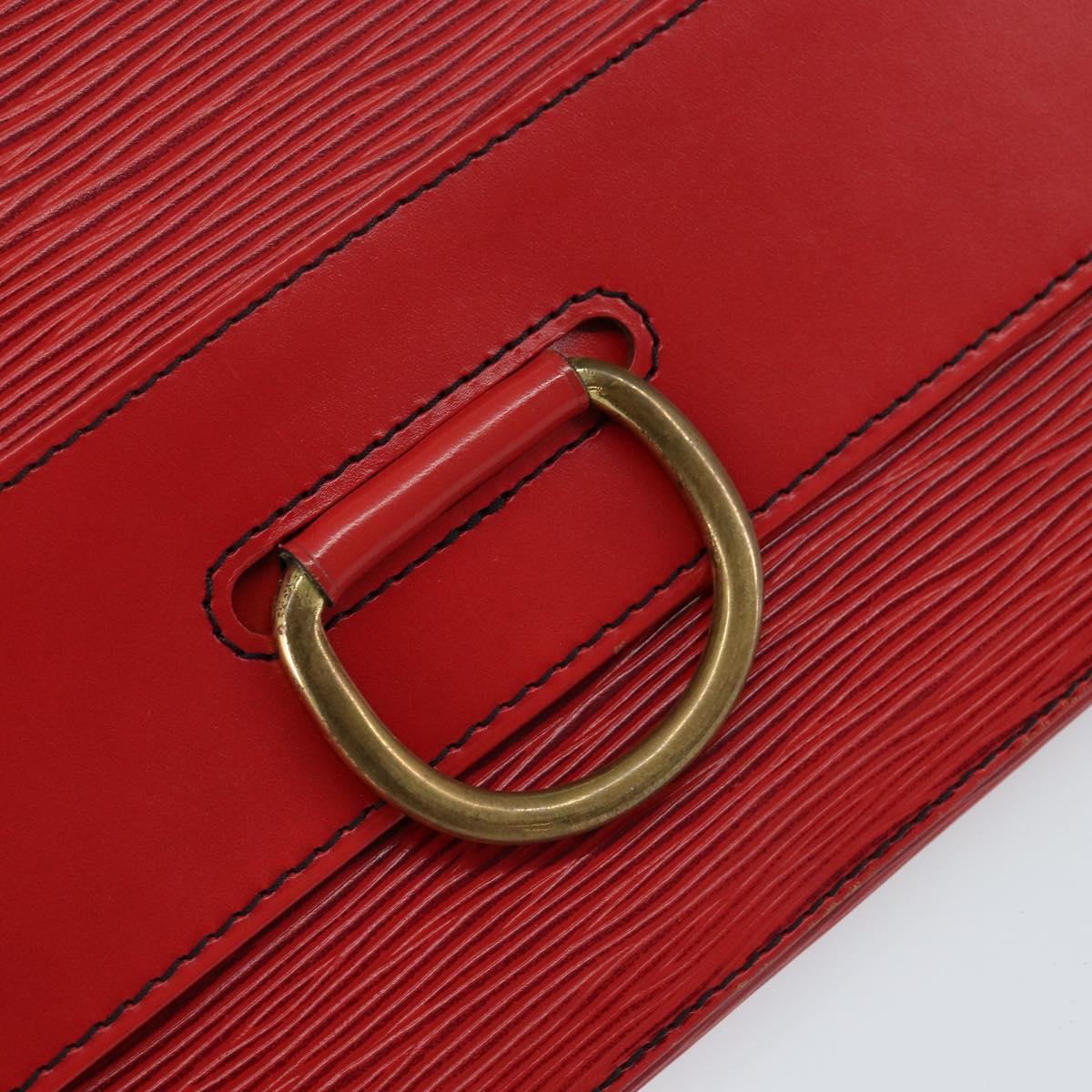 LOUIS VUITTON Epi Jena Clutch Bag Red M52727 LV Auth bs30381