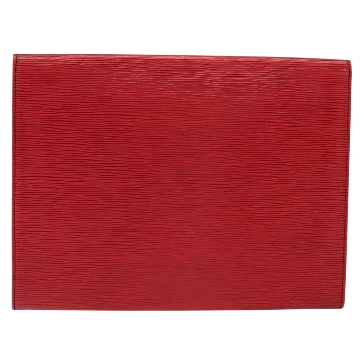 LOUIS VUITTON Epi Jena Clutch Bag Red M52727 LV Auth bs30381