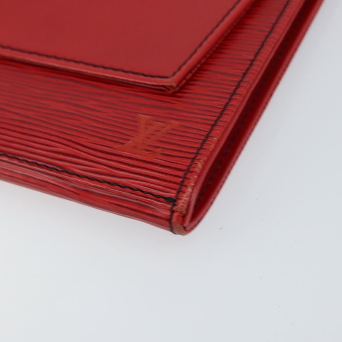 LOUIS VUITTON Epi Jena Clutch Bag Red M52727 LV Auth bs30381