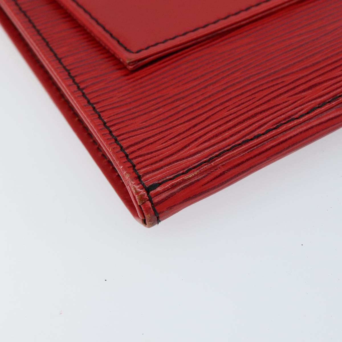 LOUIS VUITTON Epi Jena Clutch Bag Red M52727 LV Auth bs30381