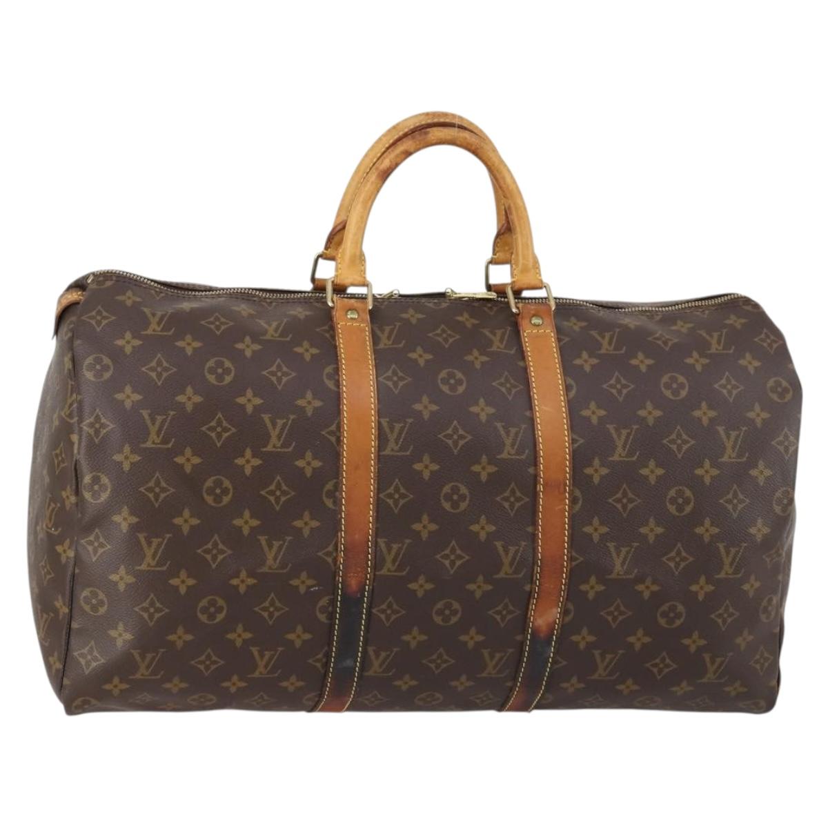 LOUIS VUITTON Monogram Keepall 50 Boston Bag M41426 LV Auth bs30384