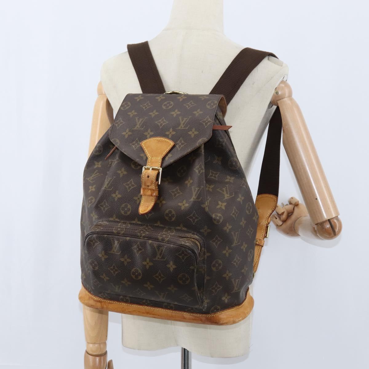 LOUIS VUITTON Monogram Montsouris GM Backpack M51135 LV Auth bs30387