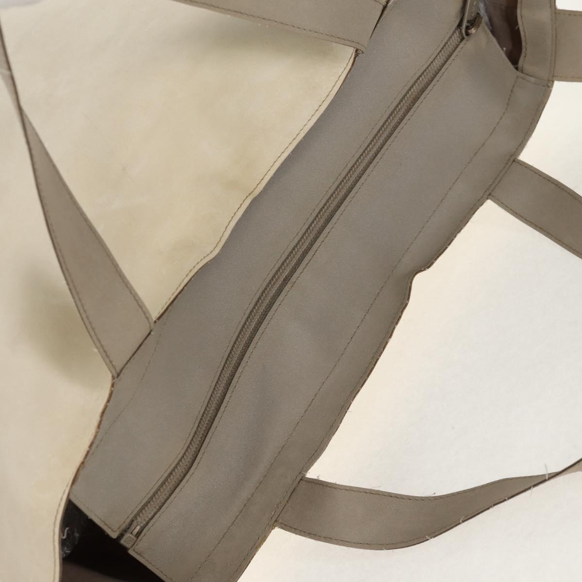 CHANEL Sports Line Tote Bag Nylon 2way Gray Silver CC Auth bs30392