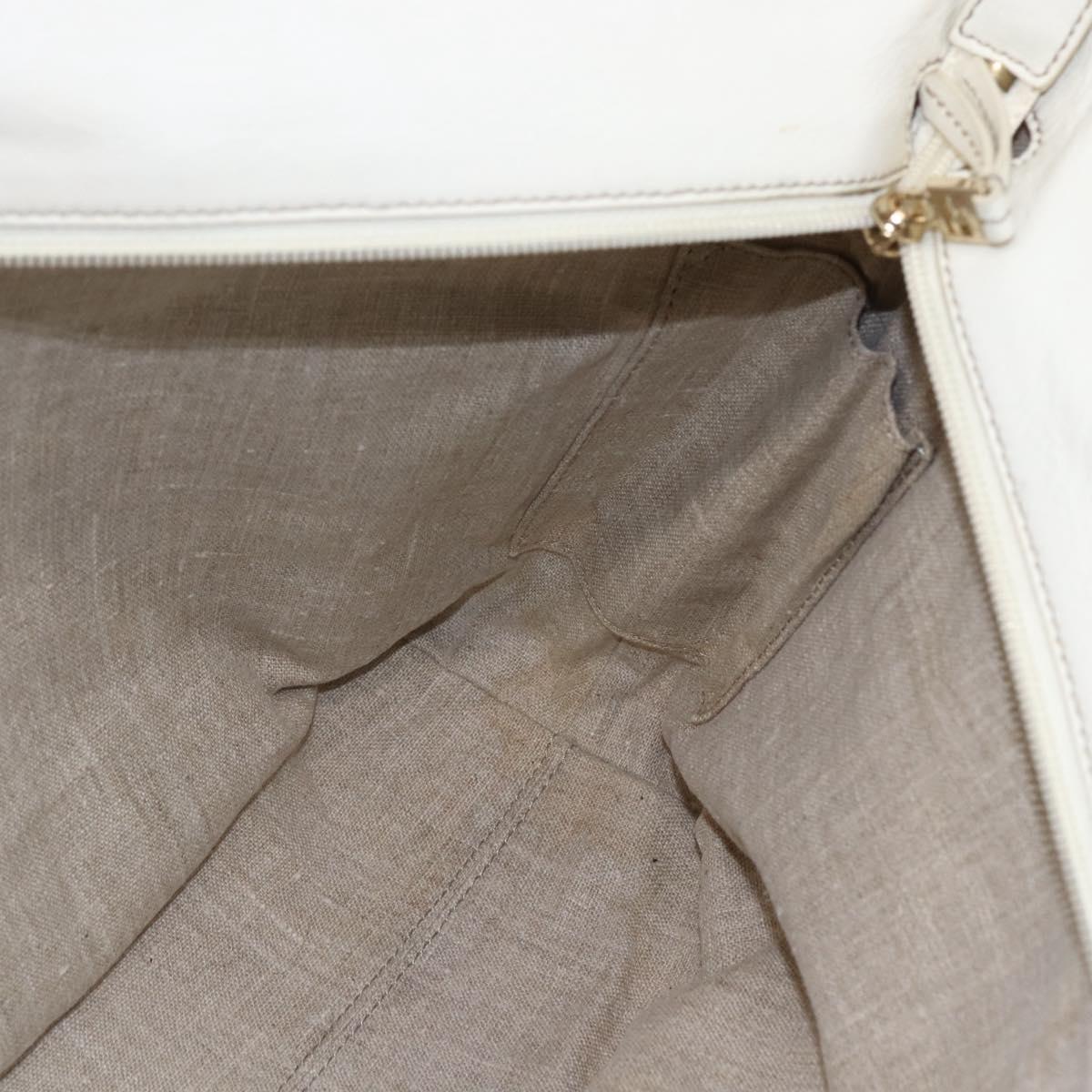 FENDI Tote Bag Canvas Beige Gold Auth bs30403