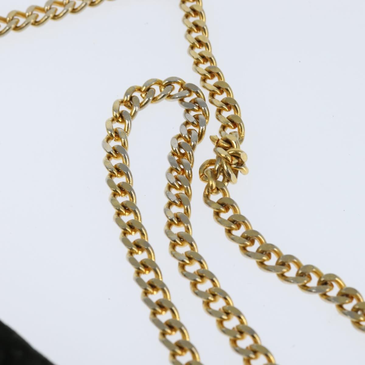 Christian Dior Trotter Canvas Chain Shoulder Bag Suede Black Gold Auth bs30407