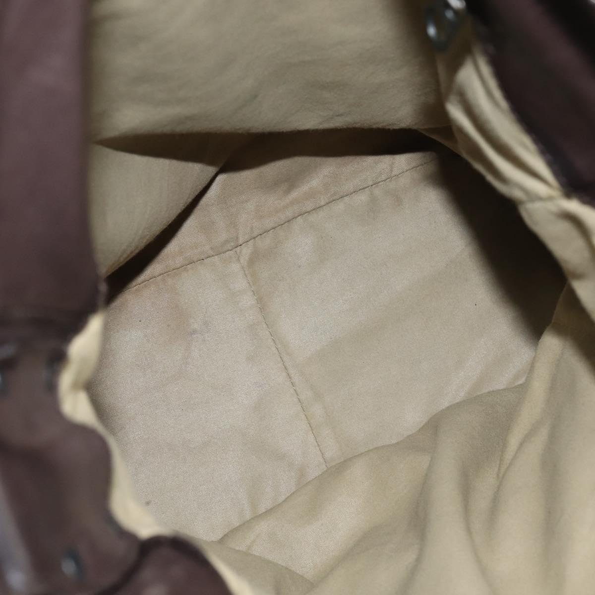 BOTTEGA VENETA INTRECCIATO Shoulder Bag Leather Dark Brown Auth bs30413