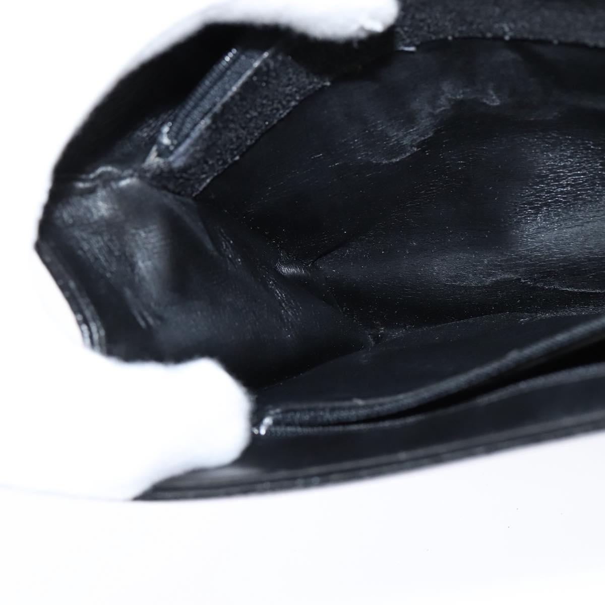 GIVENCHY Hand Bag Leather Black Gold Auth bs30415