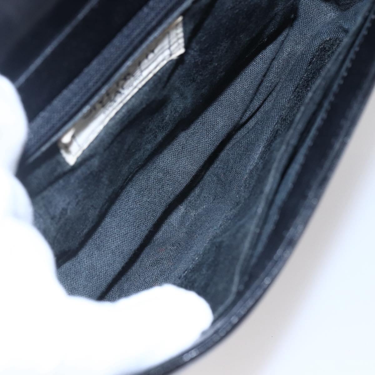 GIVENCHY Hand Bag Leather Black Gold Auth bs30417