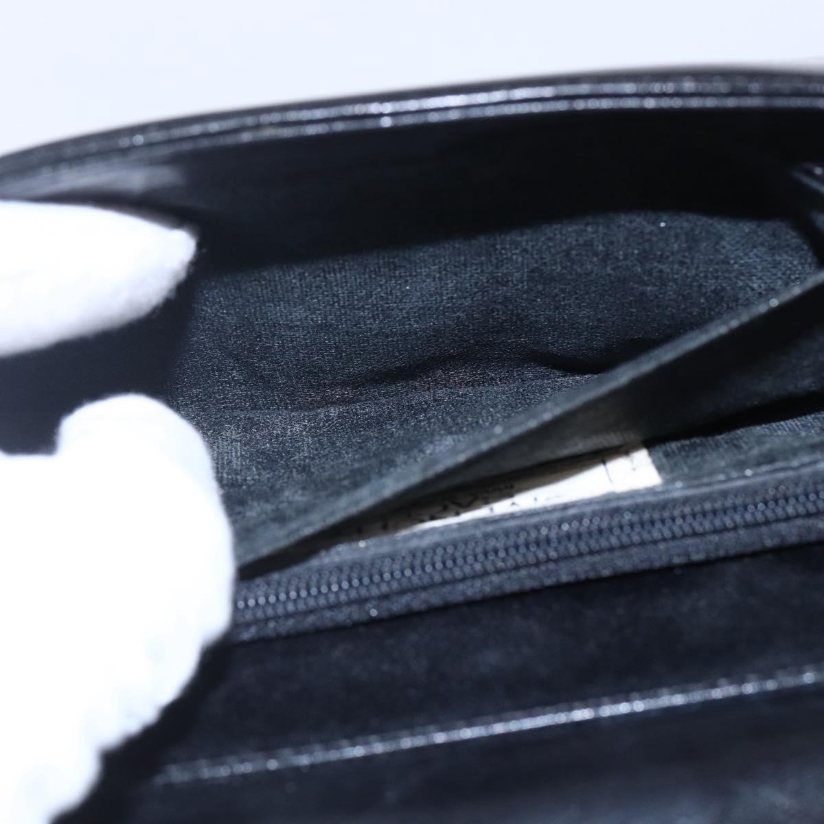 GIVENCHY Hand Bag Leather Black Gold Auth bs30417