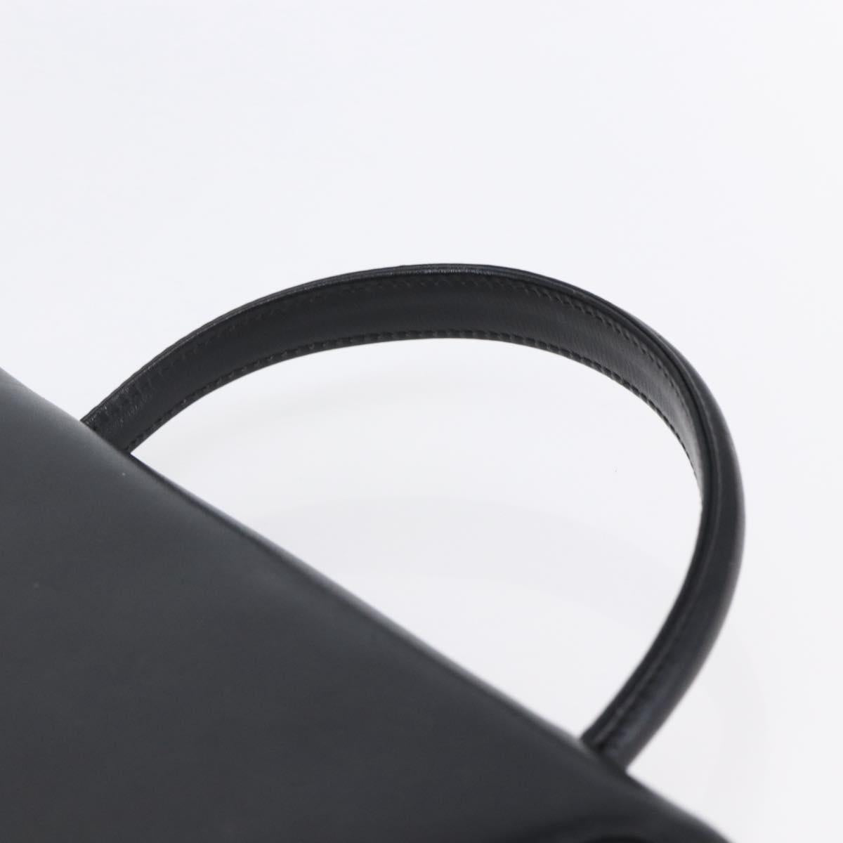 GIVENCHY Hand Bag Leather Black Gold Auth bs30417