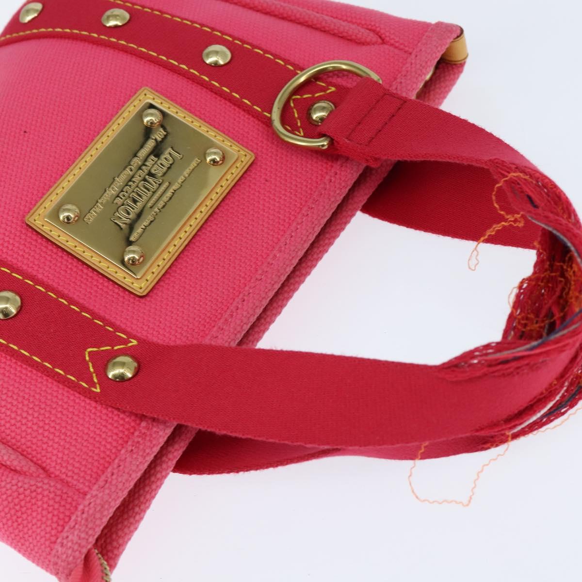 LOUIS VUITTON Antigua Cabas PM Hand Bag Rouge Pink M40088 LV Auth bs30428
