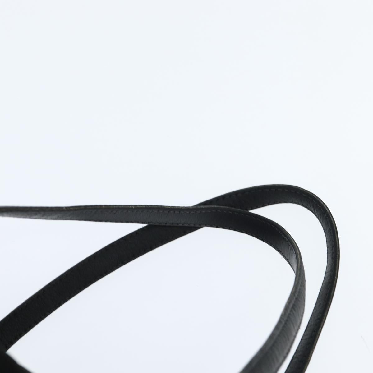 PRADA Grommet Tote Bag Nylon Black Silver Auth bs30430