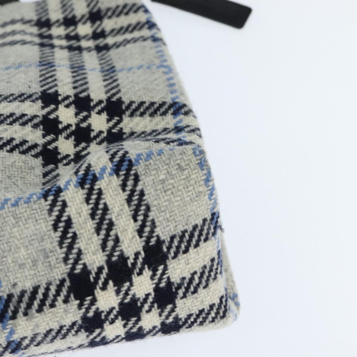 BURBERRY Nova Check Hand Bag tweed Gray Auth bs30442