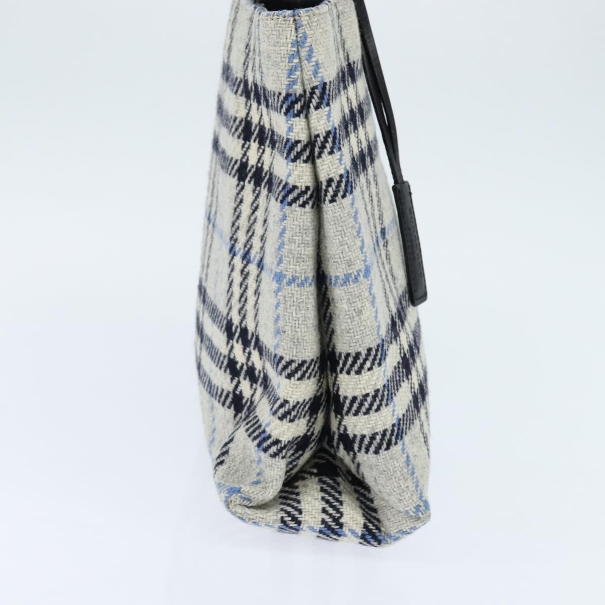 BURBERRY Nova Check Hand Bag tweed Gray Auth bs30442