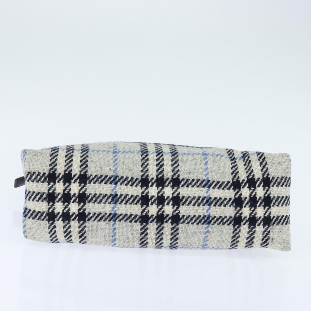 BURBERRY Nova Check Hand Bag tweed Gray Auth bs30442